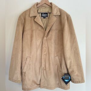 NWT Men’s Faux Suede Jacket Champagne Tan Size 2XL Lined